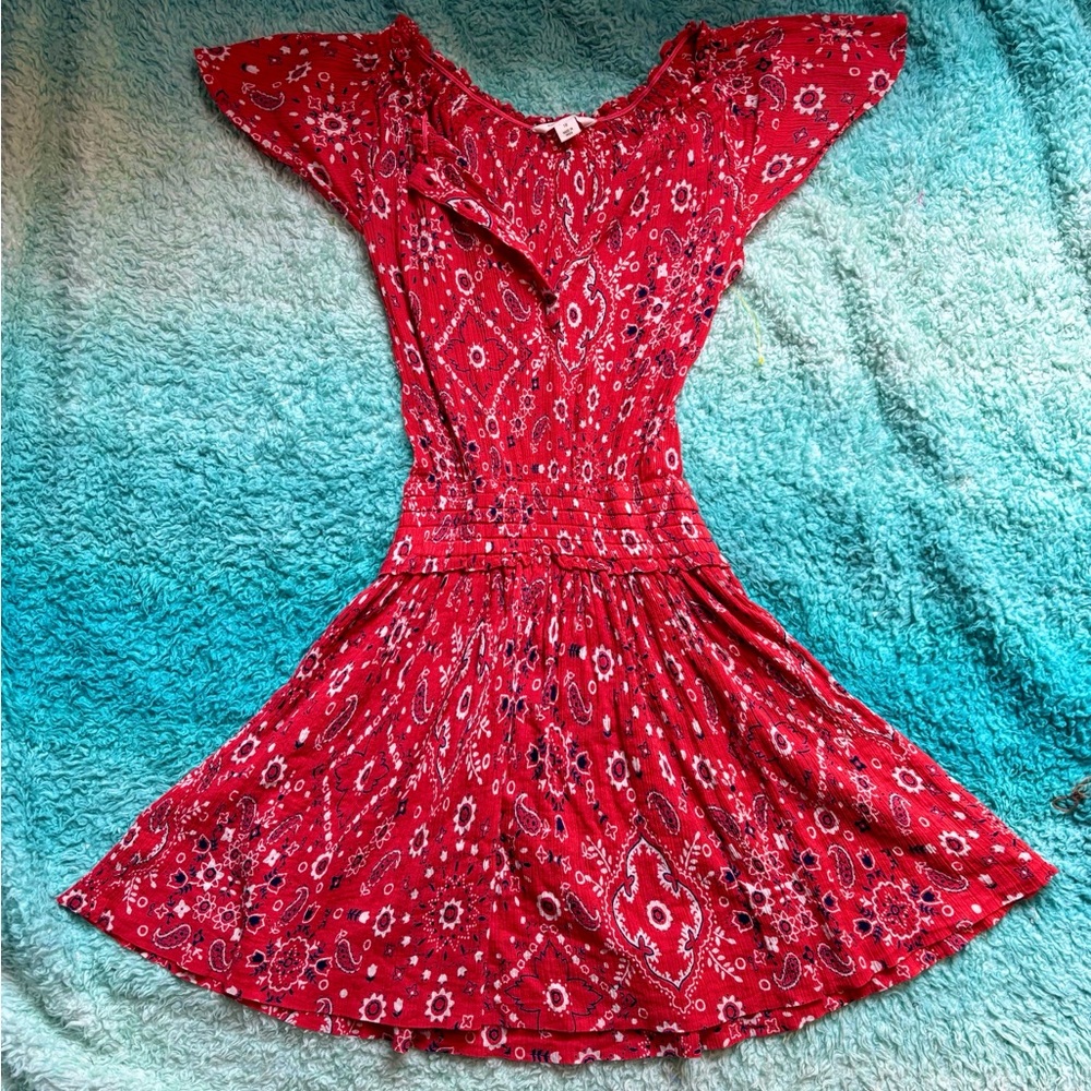 Red Paisley Dress